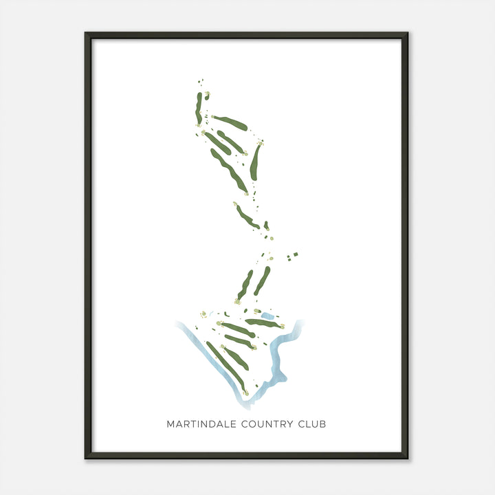 Print of Martindale Country Club Modern Map