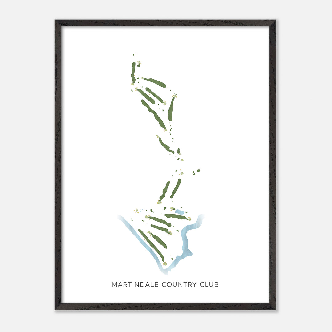 Print of Martindale Country Club Modern Map