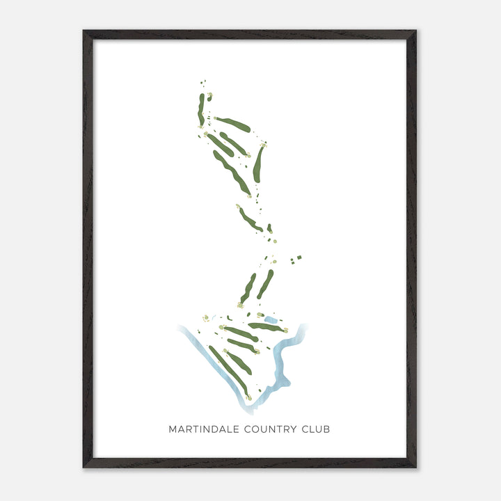 Print of Martindale Country Club Modern Map