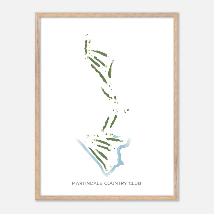 Print of Martindale Country Club Modern Map