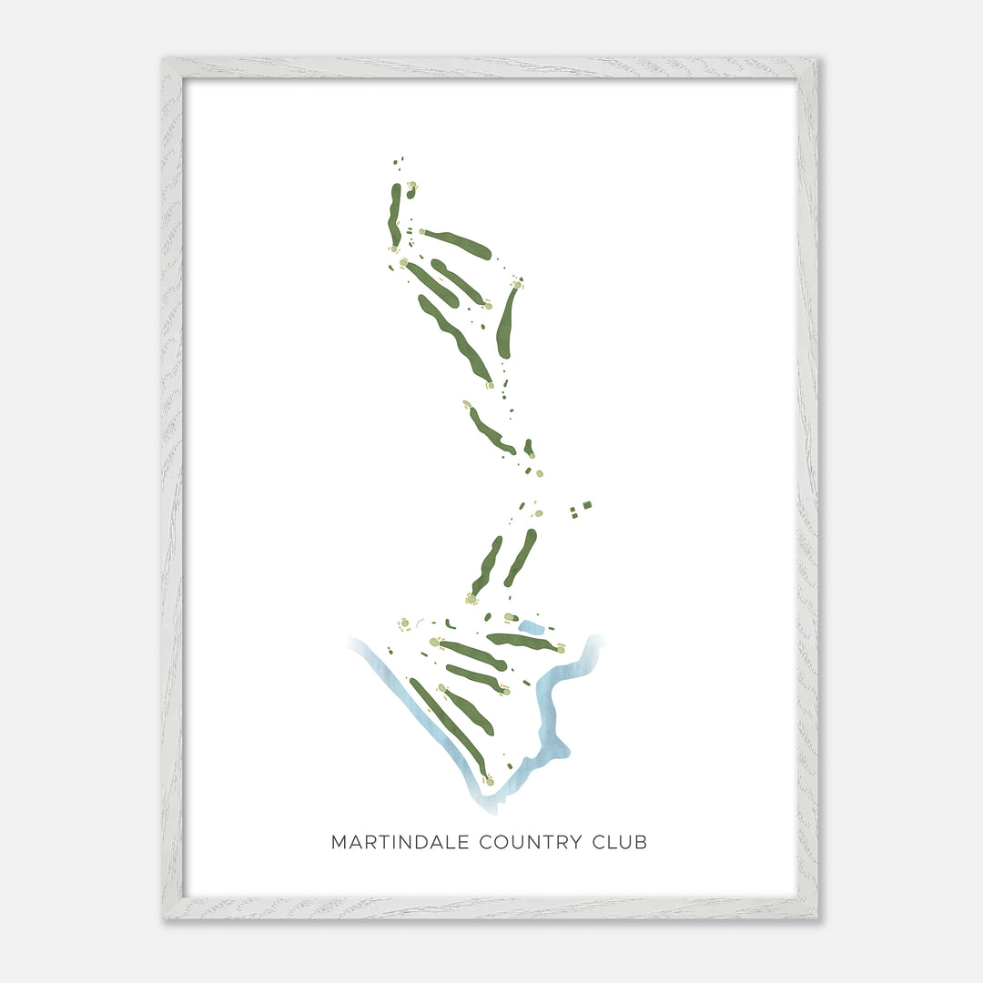Print of Martindale Country Club Modern Map