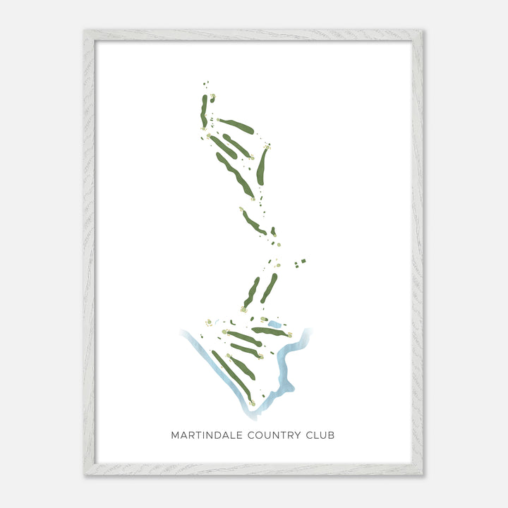 Print of Martindale Country Club Modern Map