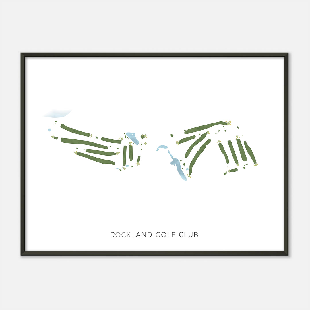 Print of Rockland Golf Club Modern Map
