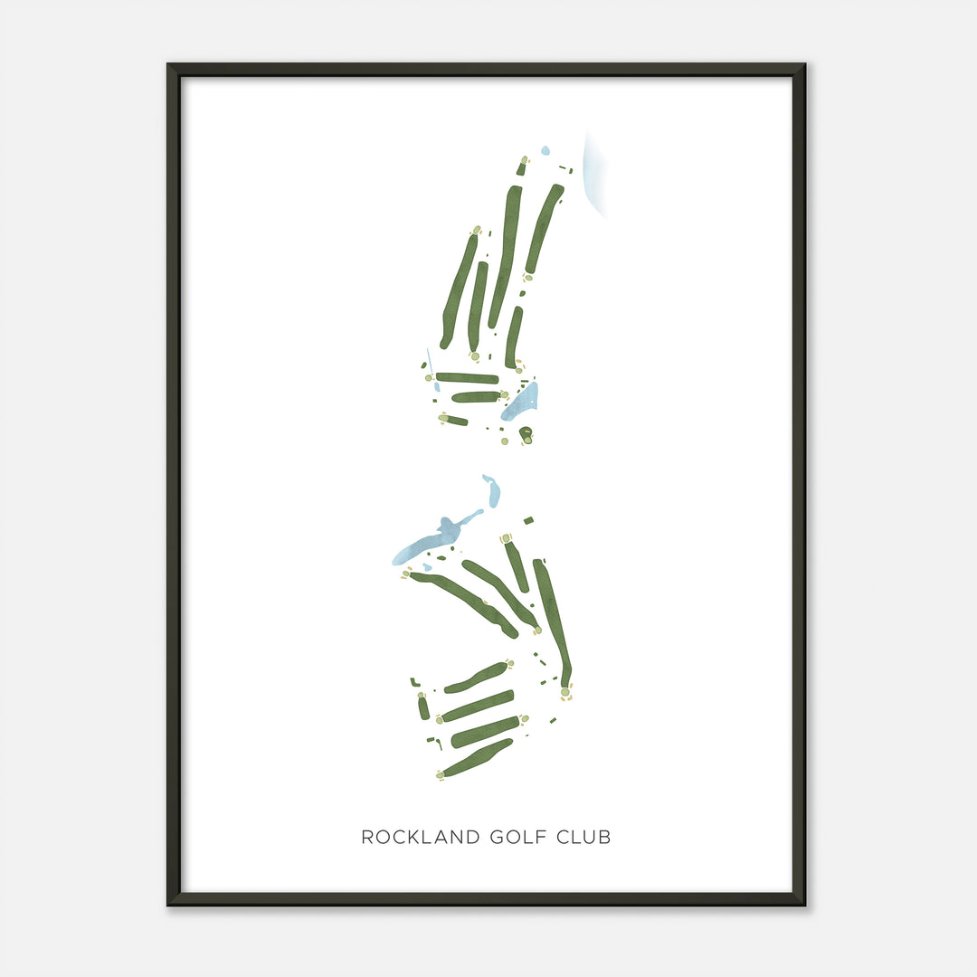 Print of Rockland Golf Club Modern Map