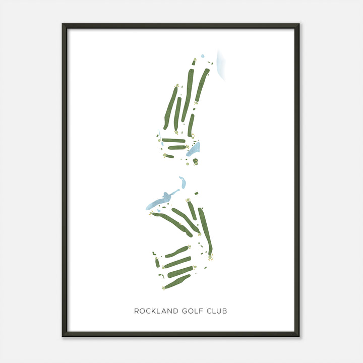 Print of Rockland Golf Club Modern Map