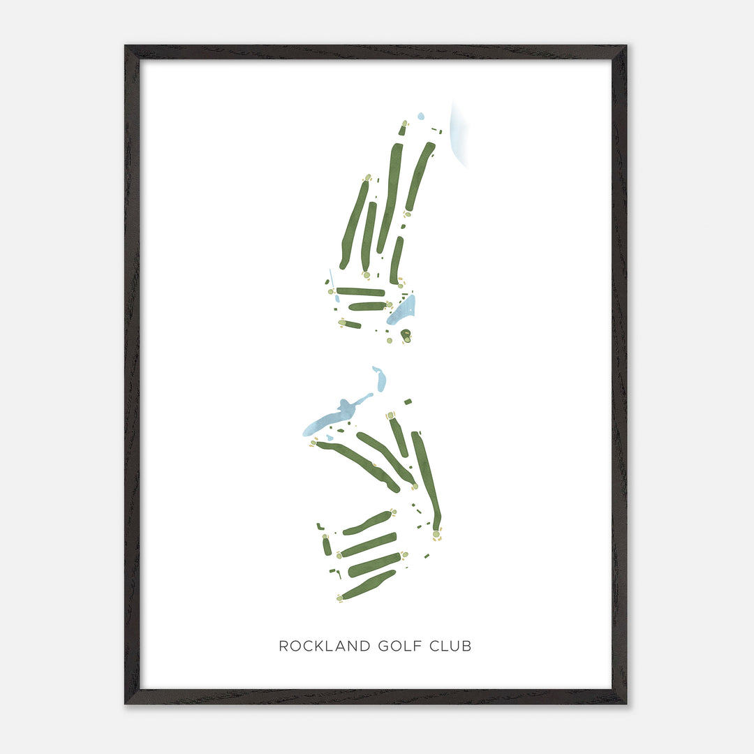 Print of Rockland Golf Club Modern Map