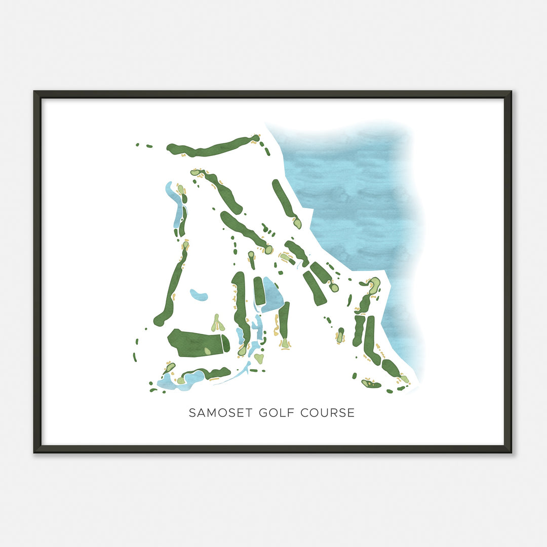 Print of Samoset Golf Course Modern Map