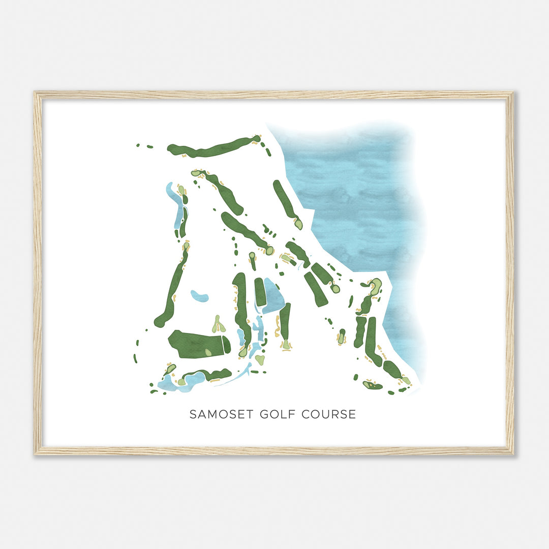 Print of Samoset Golf Course Modern Map