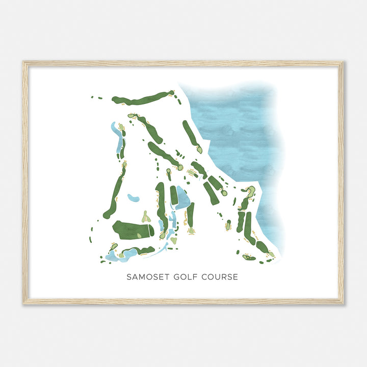 Print of Samoset Golf Course Modern Map