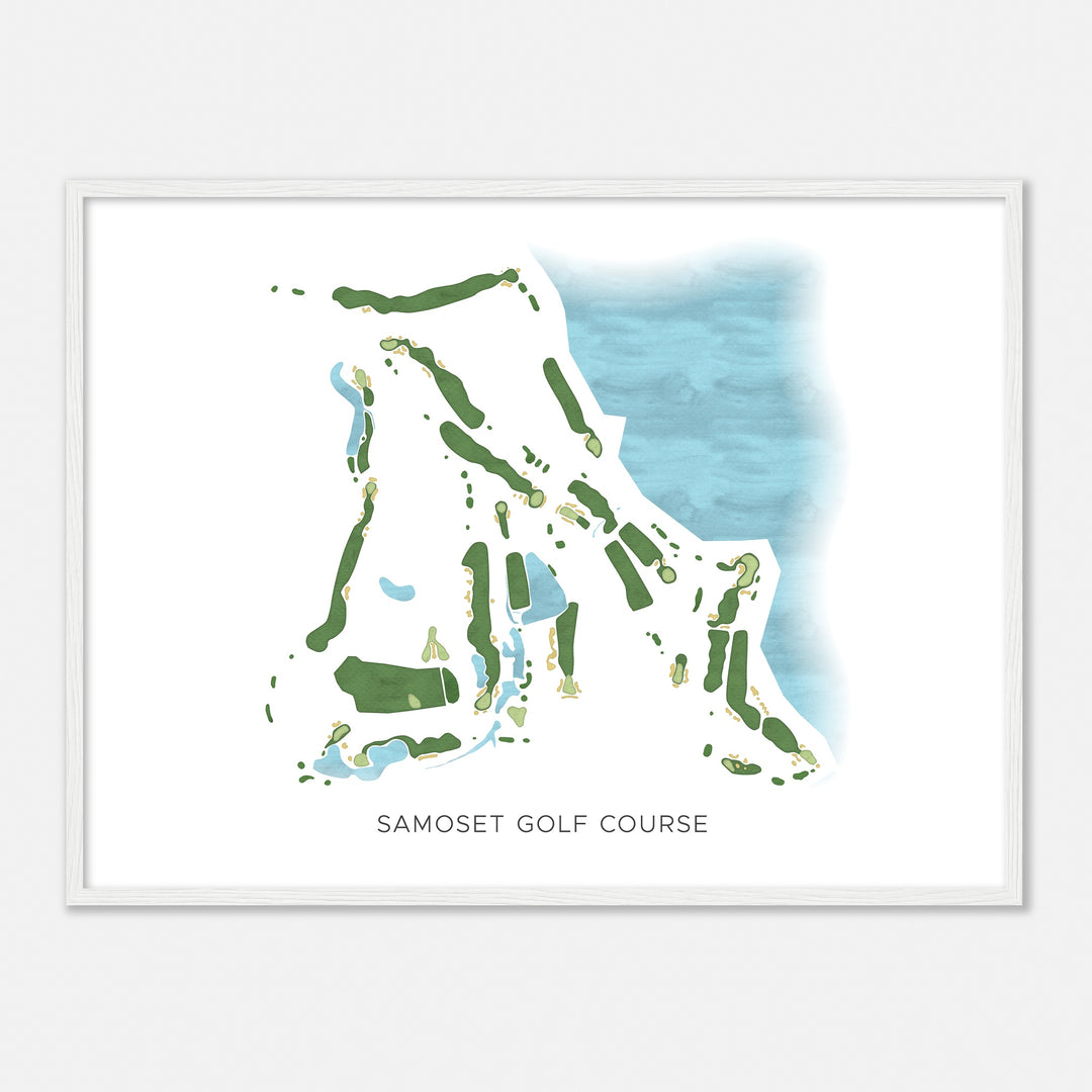 Print of Samoset Golf Course Modern Map