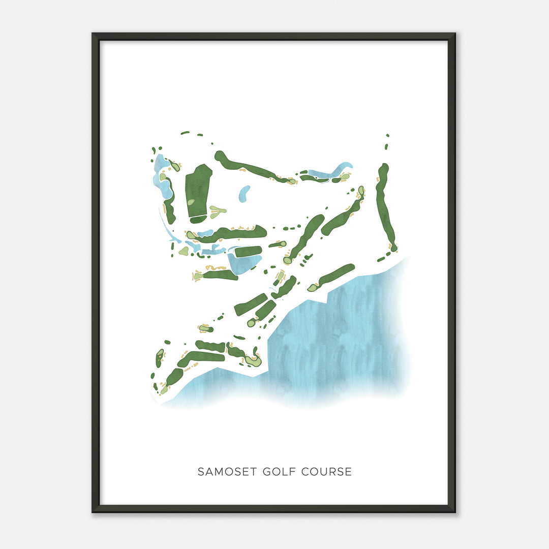 Print of Samoset Golf Course Modern Map