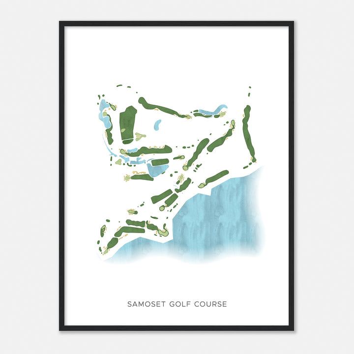 Print of Samoset Golf Course Modern Map