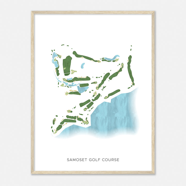 Print of Samoset Golf Course Modern Map