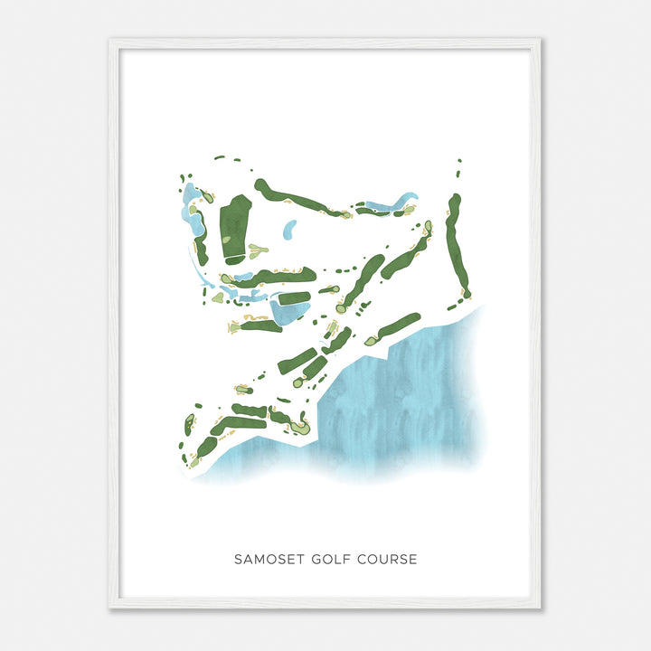 Print of Samoset Golf Course Modern Map