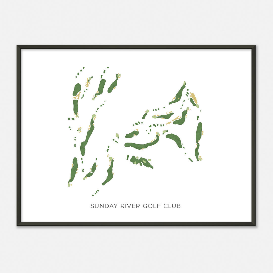 Print of Sunday River Golf Club Modern Map