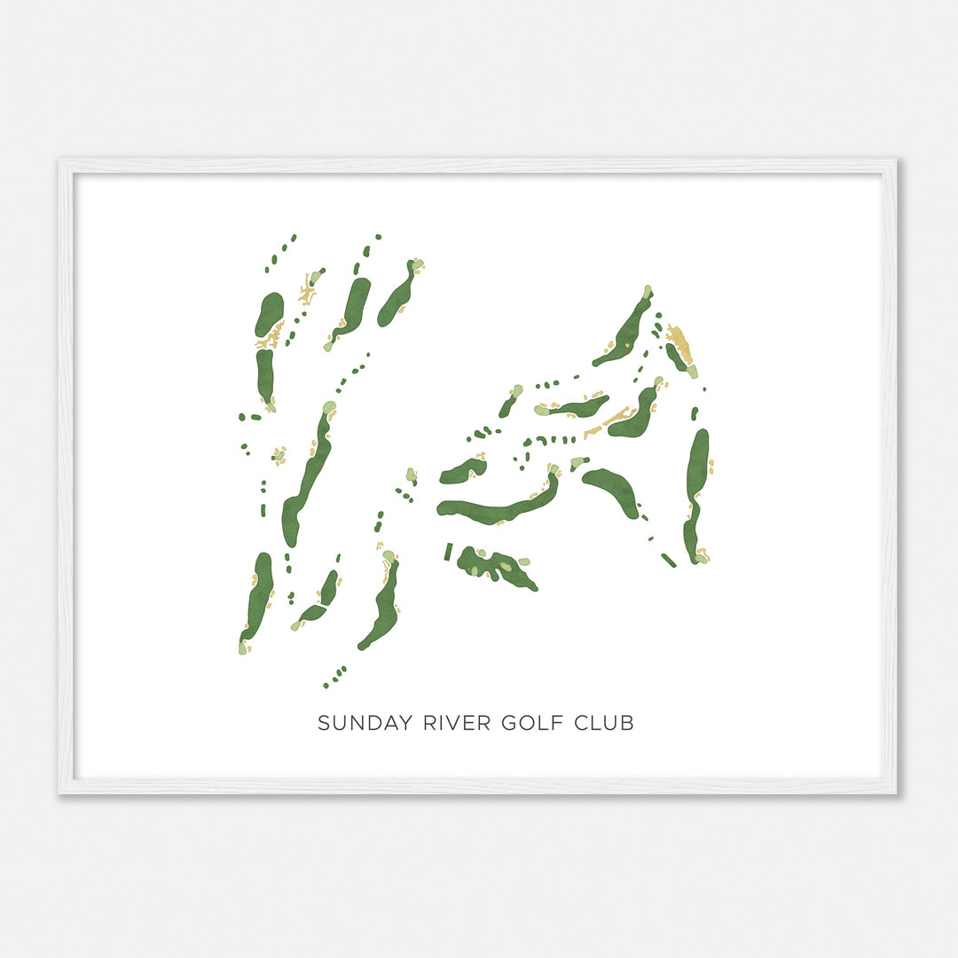 Print of Sunday River Golf Club Modern Map