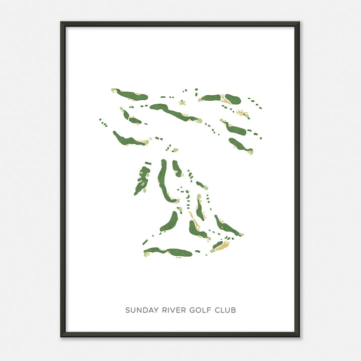 Print of Sunday River Golf Club Modern Map