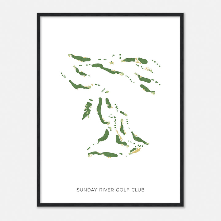 Print of Sunday River Golf Club Modern Map