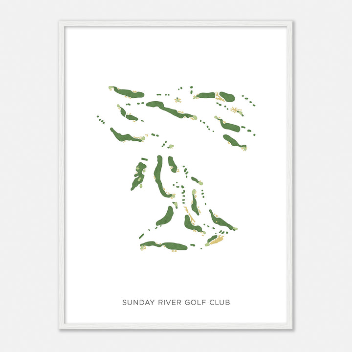 Print of Sunday River Golf Club Modern Map