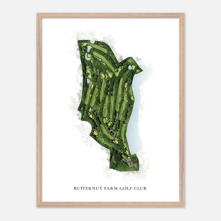 Print of Butternut Farm Golf Club Classic Map