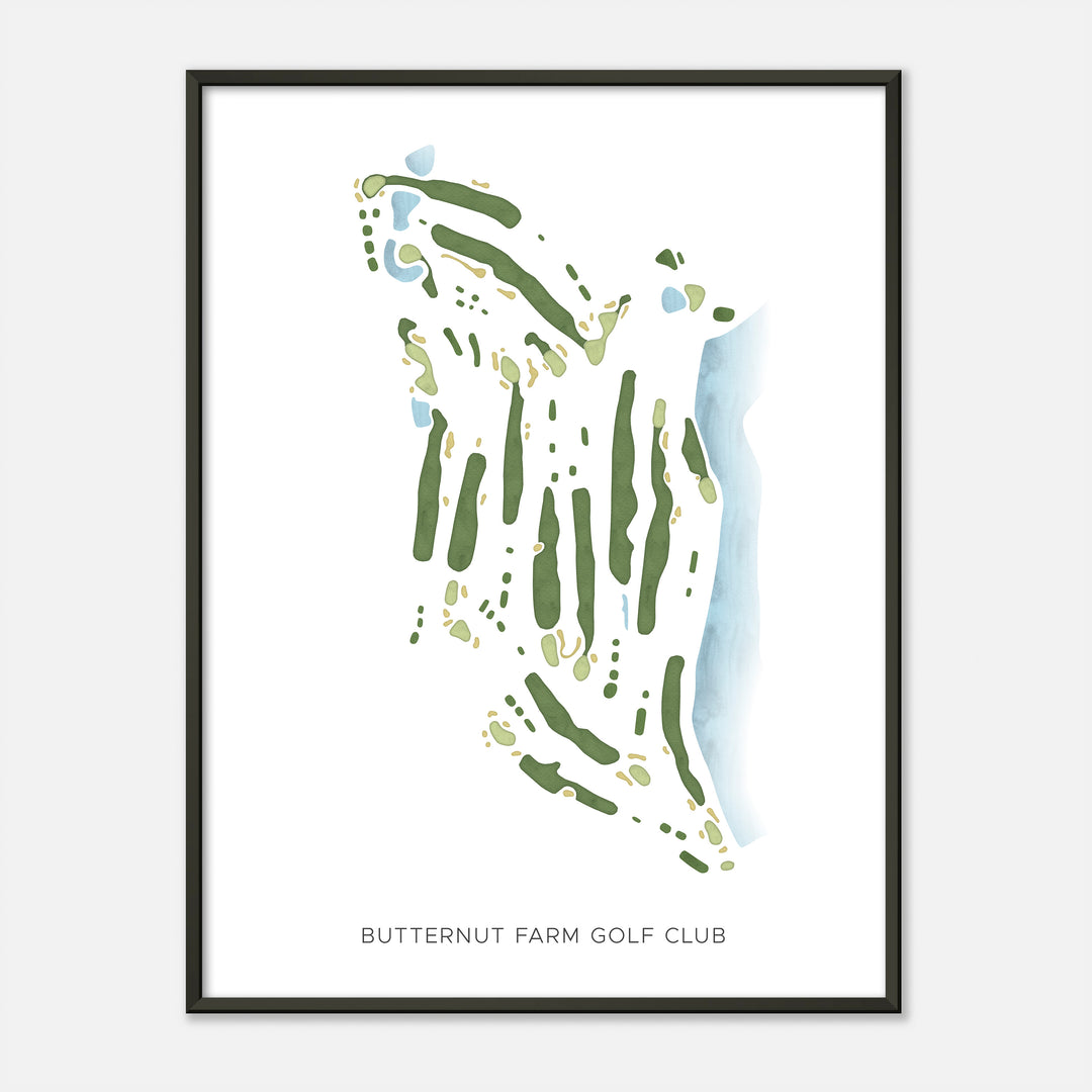 Print of Butternut Farm Golf Club Modern Map
