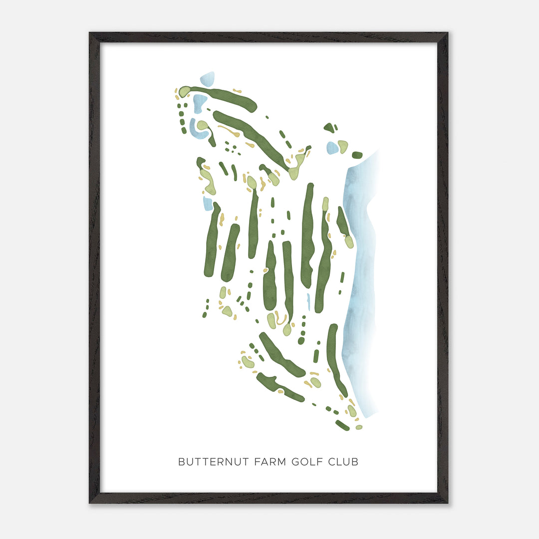 Print of Butternut Farm Golf Club Modern Map
