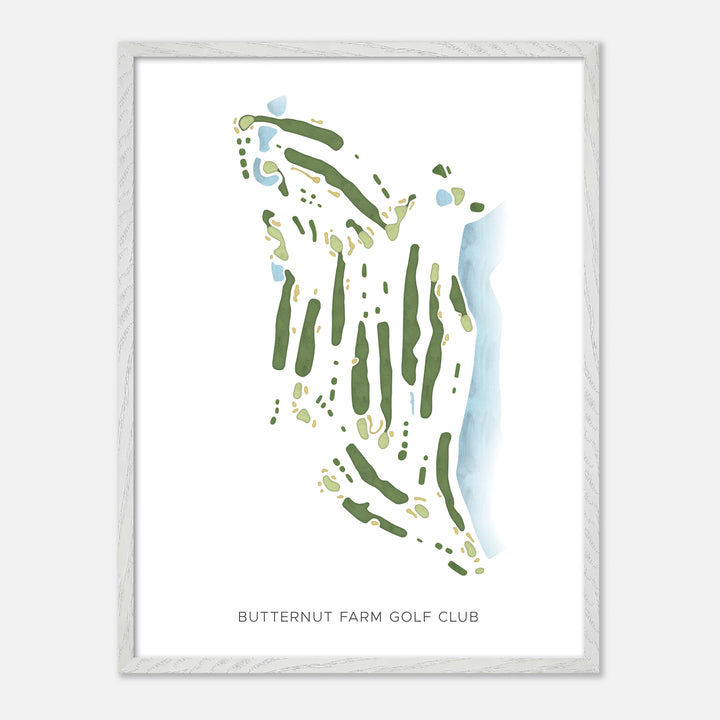 Print of Butternut Farm Golf Club Modern Map
