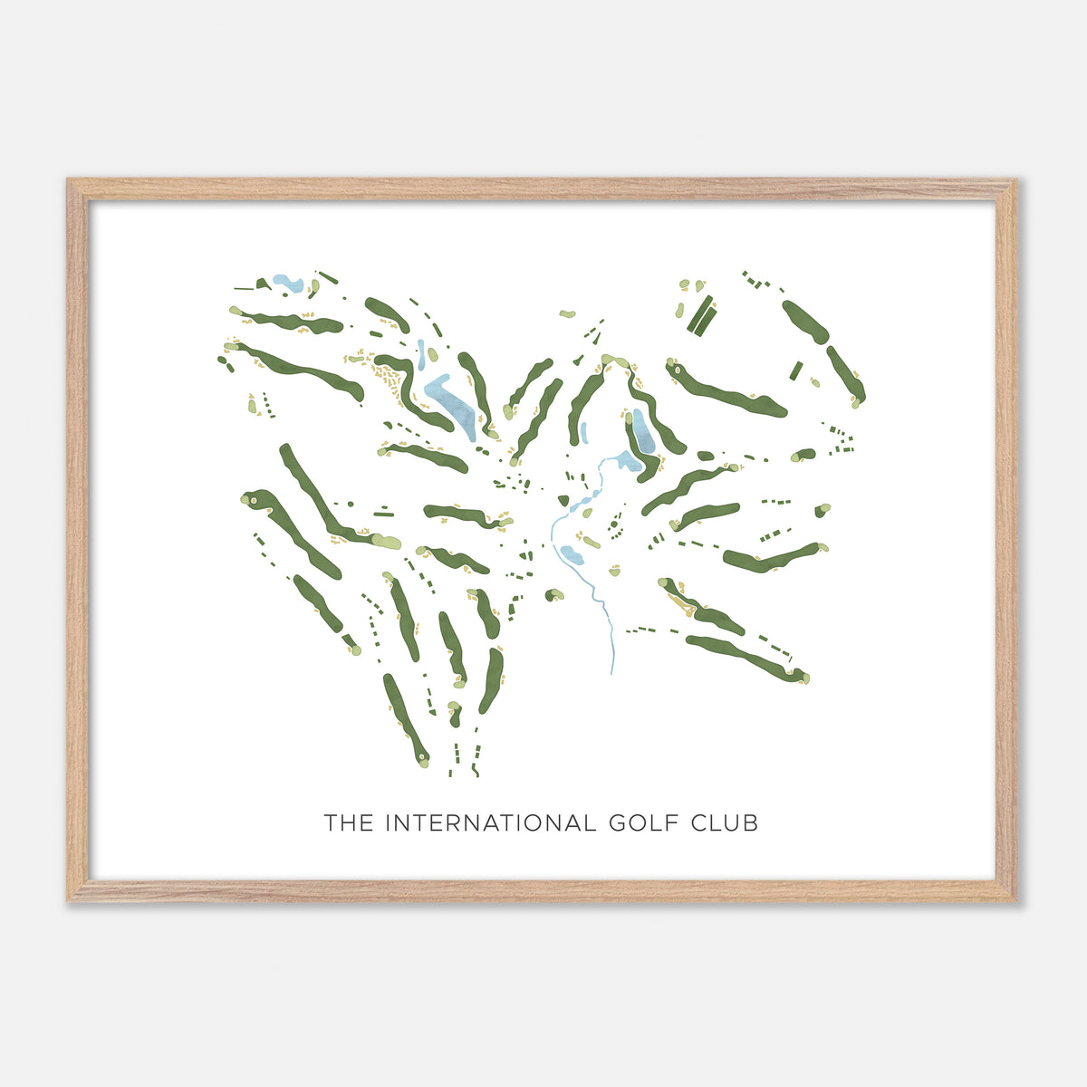 Print of The International Golf Club Modern Map