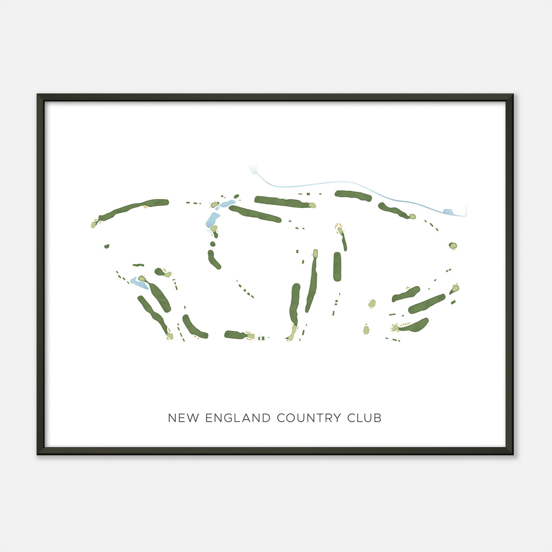Print of New England Country Club Modern Map