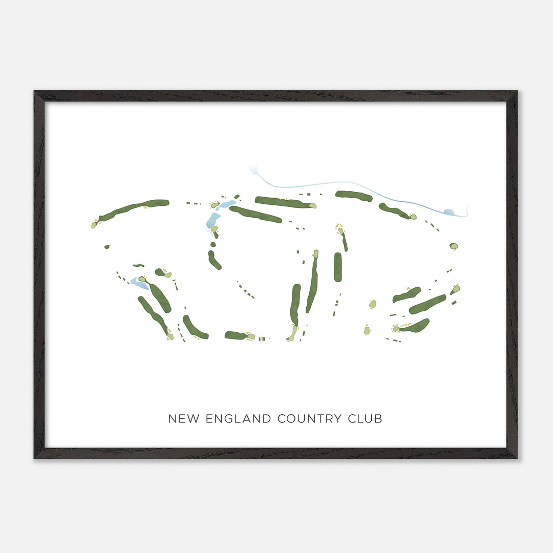 Print of New England Country Club Modern Map