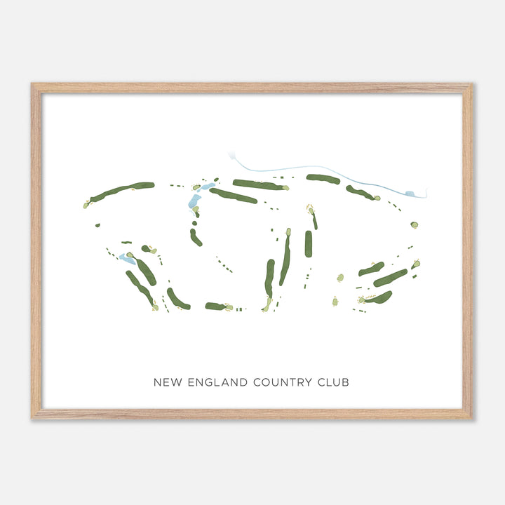 Print of New England Country Club Modern Map
