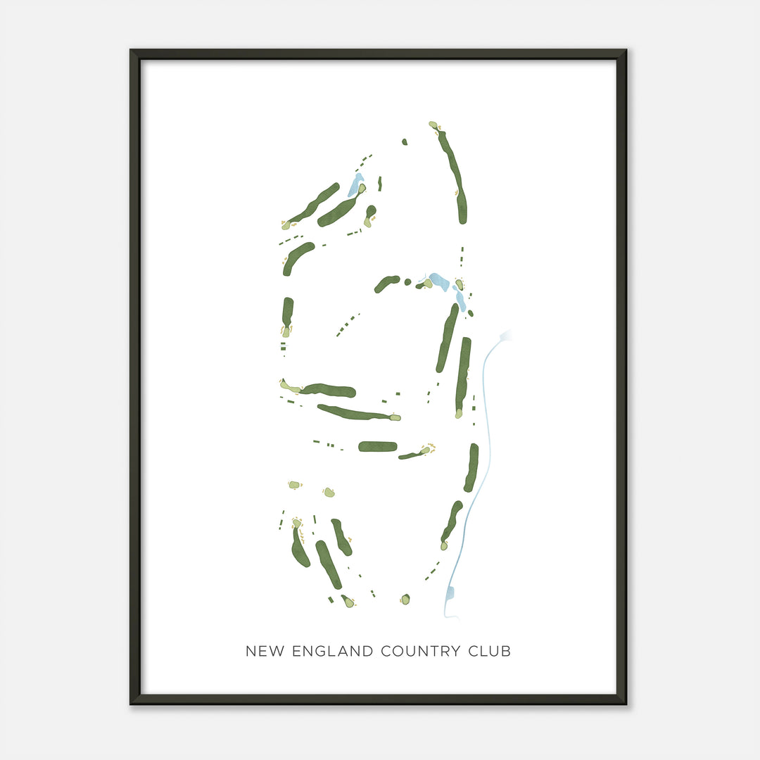 Print of New England Country Club Modern Map