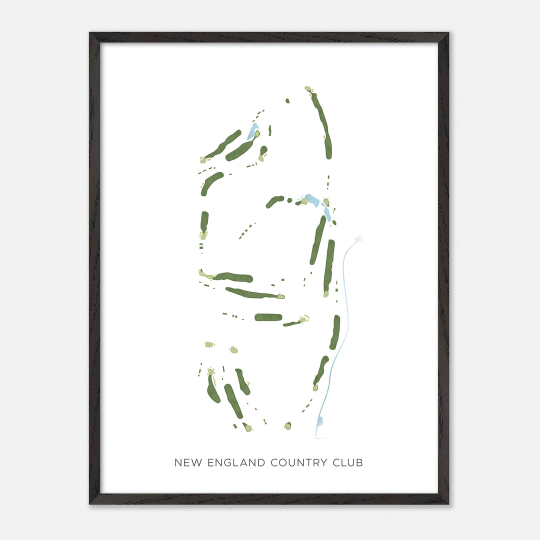 Print of New England Country Club Modern Map