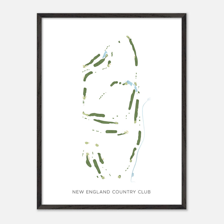 Print of New England Country Club Modern Map