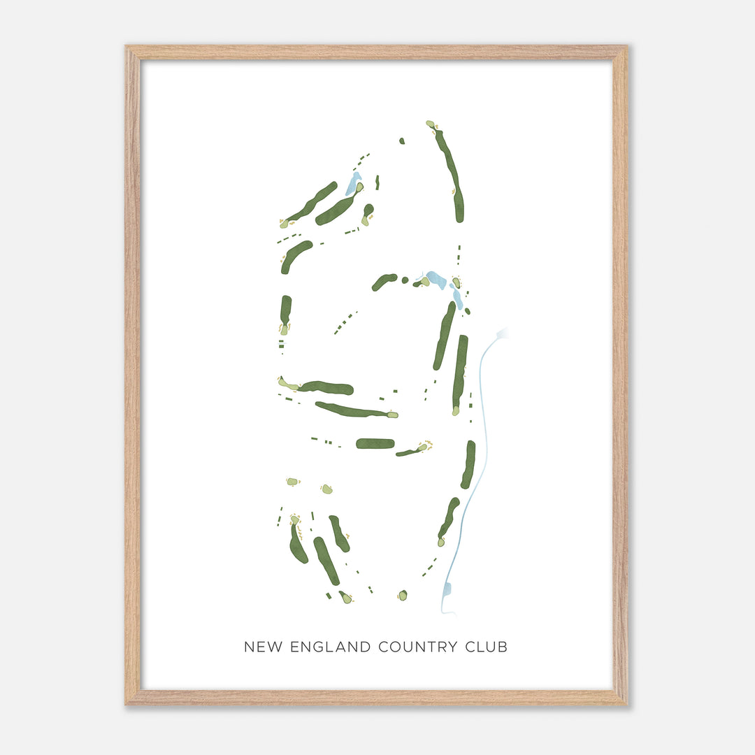 Print of New England Country Club Modern Map