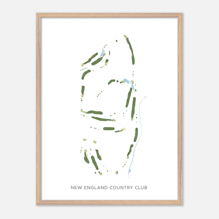Print of New England Country Club Modern Map
