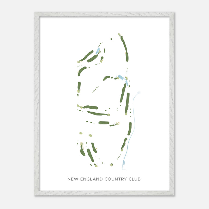 Print of New England Country Club Modern Map
