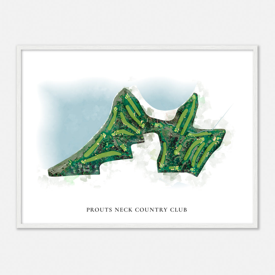 Print of Prouts Neck Country Club Classic Map