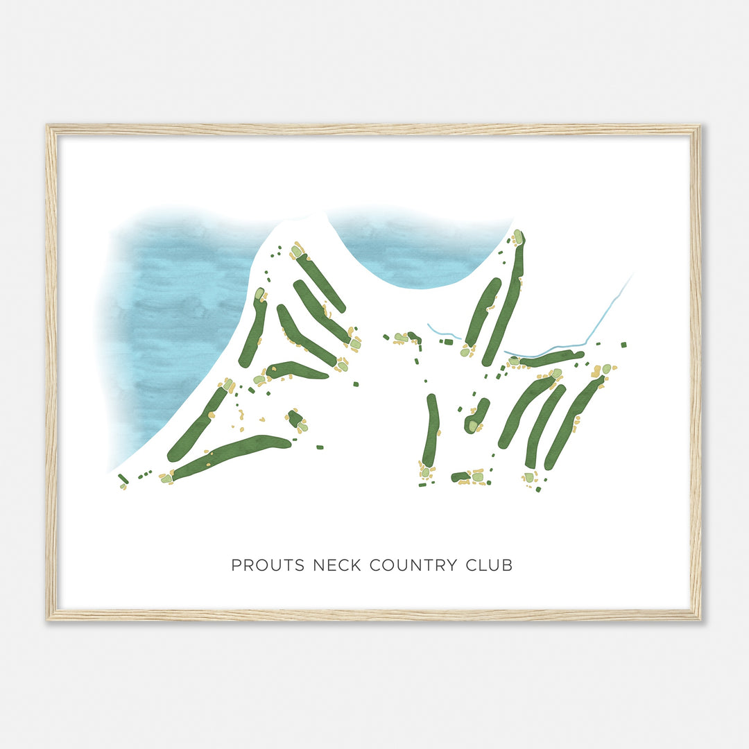 Print of Prouts Neck Country Club Modern Map