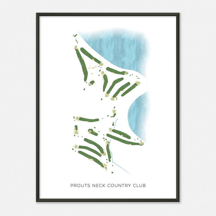 Print of Prouts Neck Country Club Modern Map