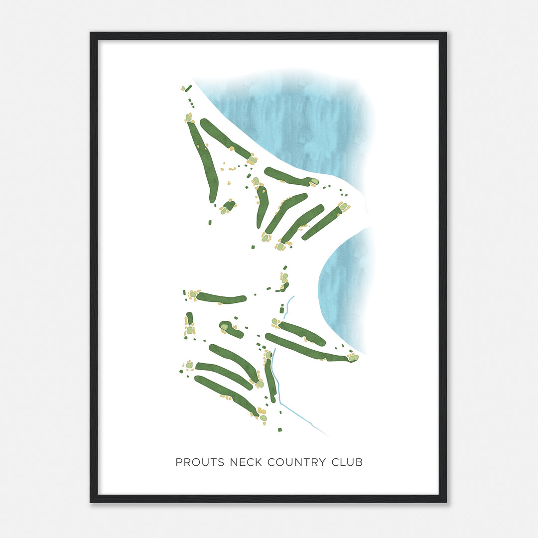 Print of Prouts Neck Country Club Modern Map