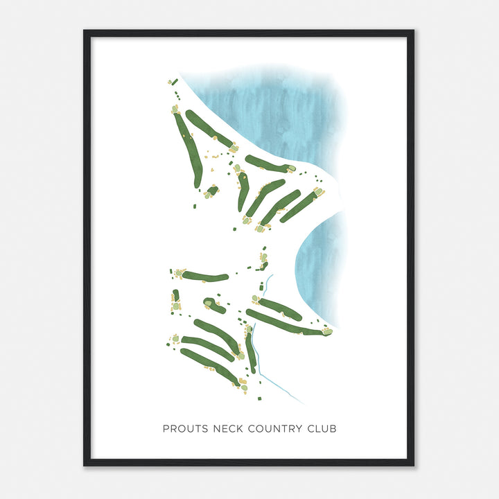 Print of Prouts Neck Country Club Modern Map