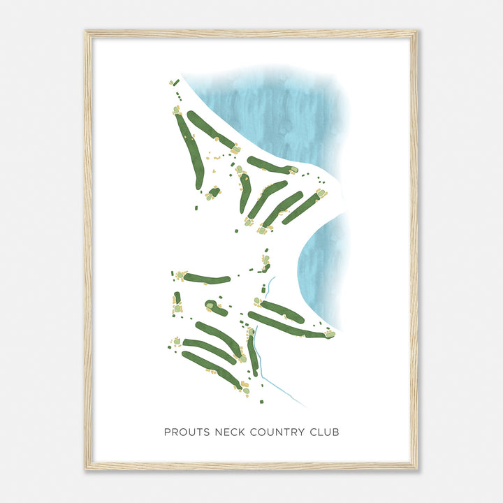 Print of Prouts Neck Country Club Modern Map