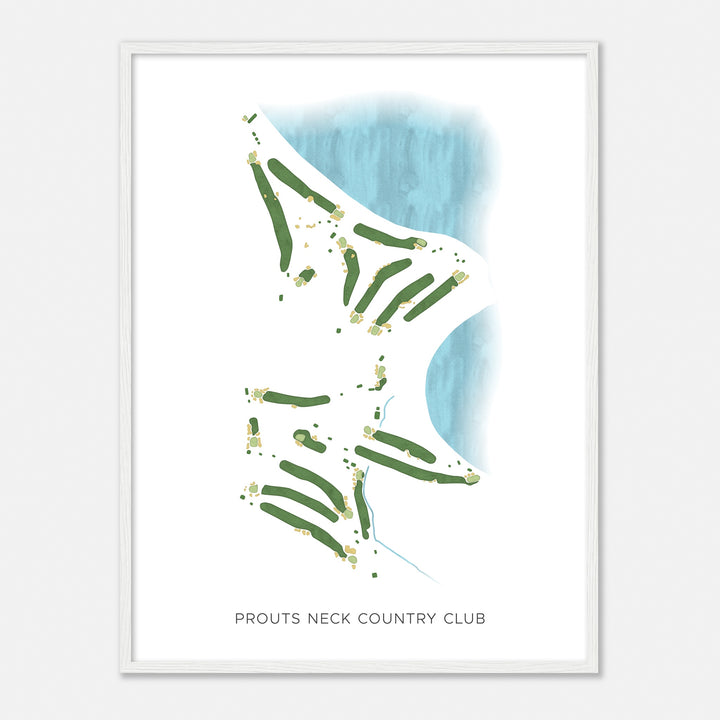 Print of Prouts Neck Country Club Modern Map