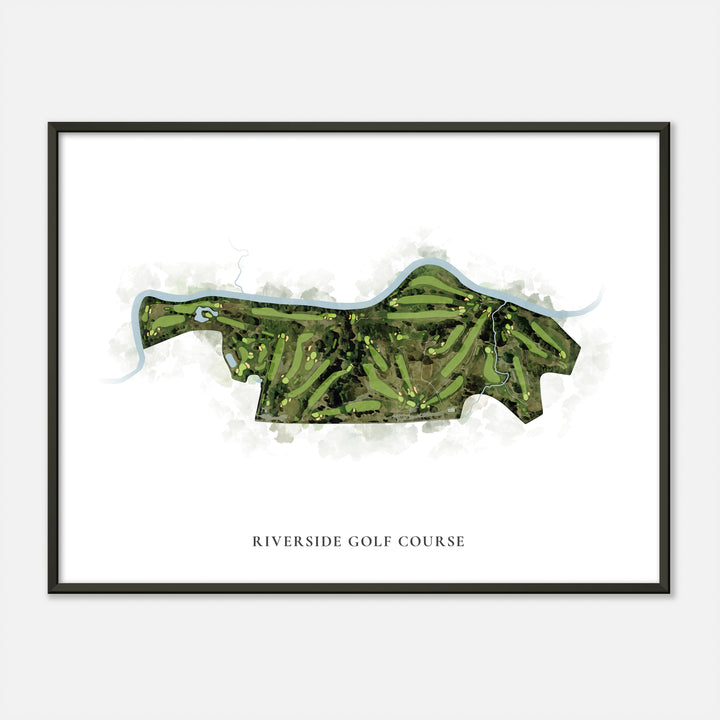 Print of Riverside Golf Course Classic Map