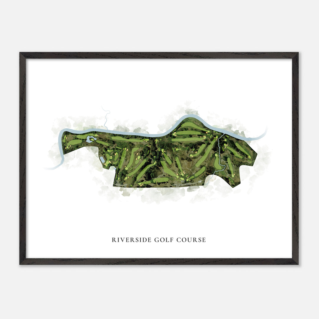 Print of Riverside Golf Course Classic Map