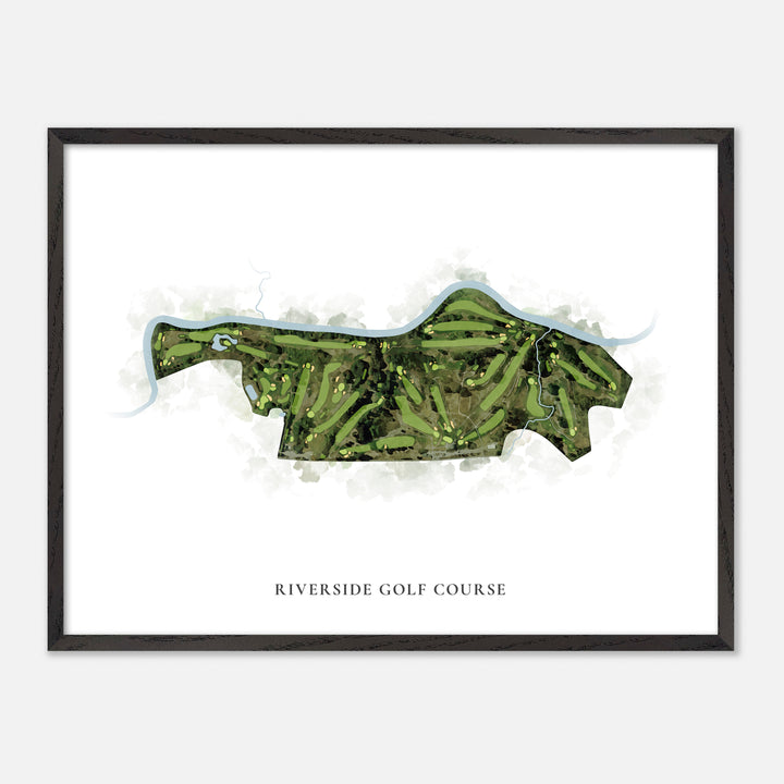 Print of Riverside Golf Course Classic Map