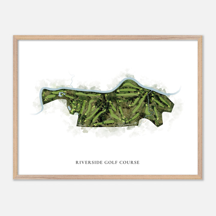 Print of Riverside Golf Course Classic Map