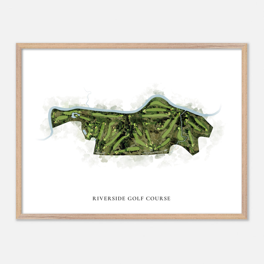 Print of Riverside Golf Course Classic Map