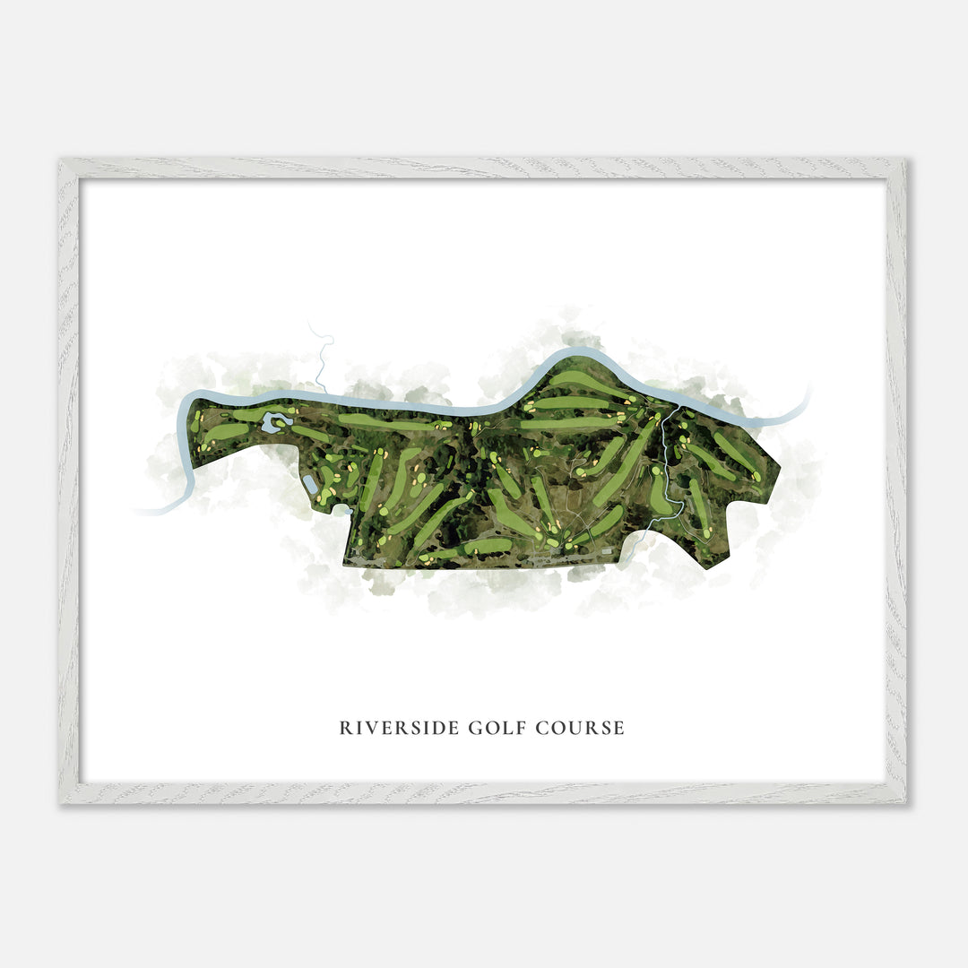 Print of Riverside Golf Course Classic Map